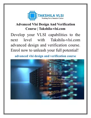 advanced vlsi design and verification course