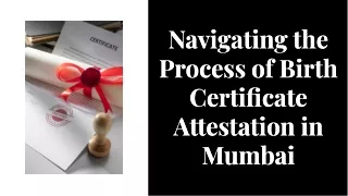 Birth Certificate Attestation In Mumbai