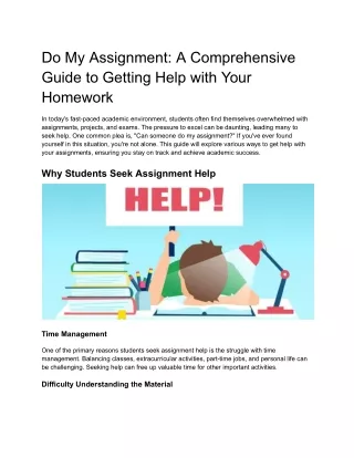 Do my Assignment