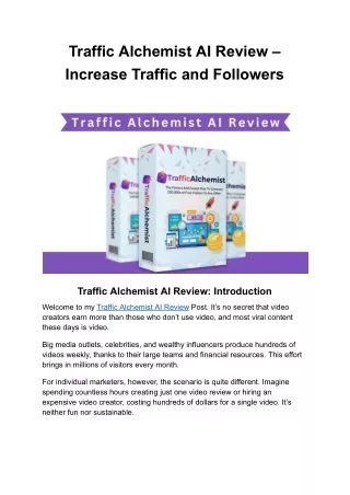 Traffic Alchemist AI Review - Increase Traffic and Followers