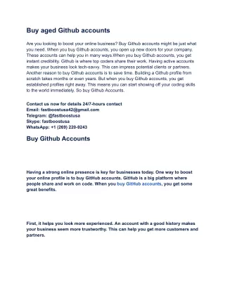 buy aged github accounts