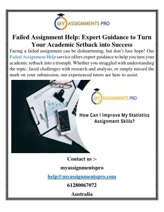 failed assignment help expert guidance to turn