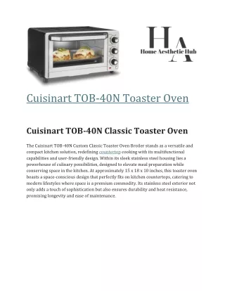 cuisinart tob 40n toaster oven