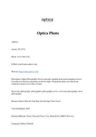 Optica Photo