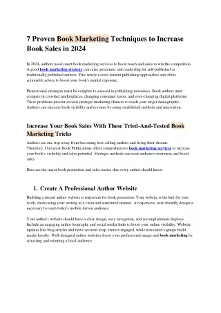 7 Proven Book Marketing Techniques to Increase Book Sales in 2024 (1)