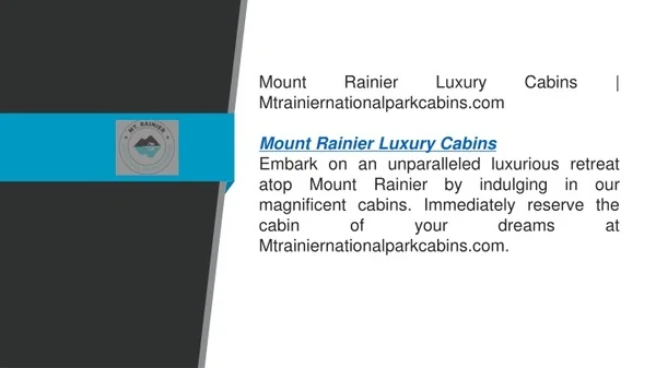 Mount Rainier Luxury Cabins  Mtrainiernationalparkcabins.com