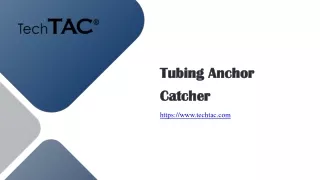 Tubing Anchor Catcher - www.techtac.com
