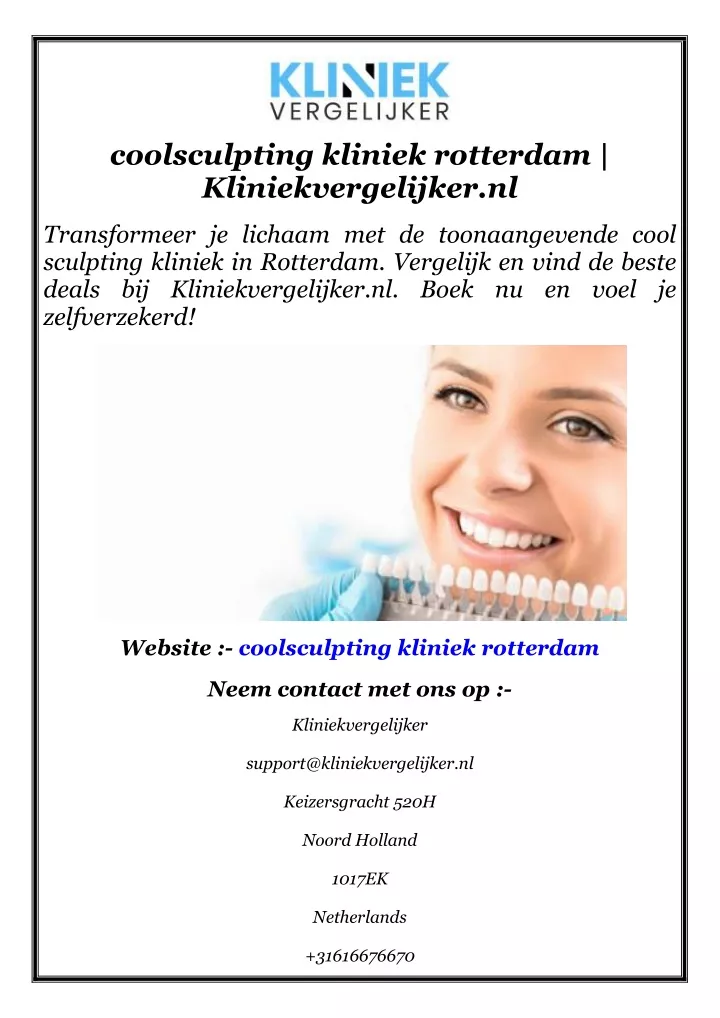 coolsculpting kliniek rotterdam