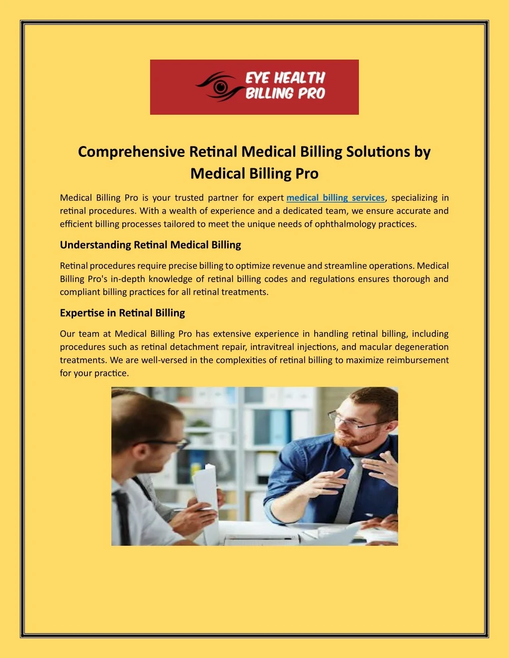 PPT - Comprehensive Retinal Medical Billing Solutions by Medical ...