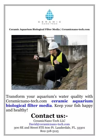 Ceramic Aquarium Biological Filter Media  Ceramicnano-tech.com