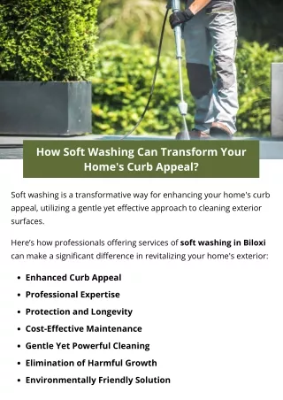 How Soft Washing Can Transform Your Home's Curb Appeal?