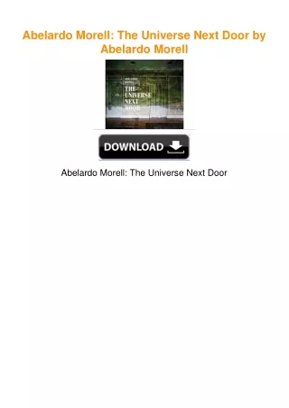 Abelardo Morell: The Universe Next Door by Abelardo Morell