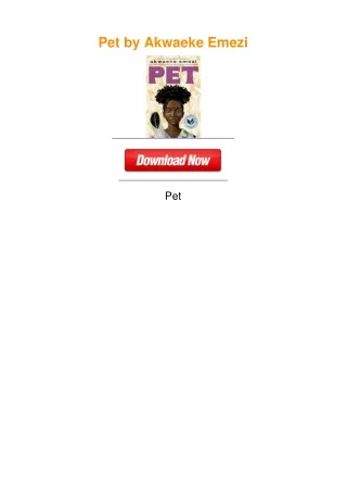 Pet by Akwaeke Emezi