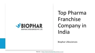Top Pharma Franchise Company in India - Biophar Lifesciences