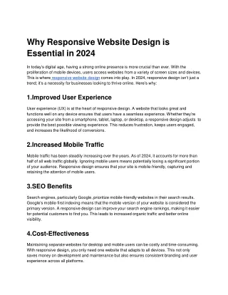 why responsive website design is essential