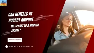 Car Rentals at Hobart Airport Easy and Versatile Travel Choices