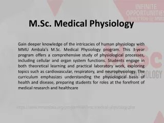 Presentation physiology
