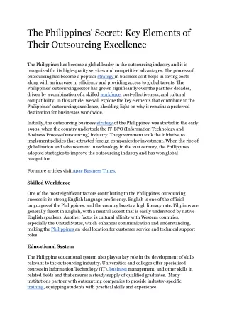 the philippines secret key elements of their