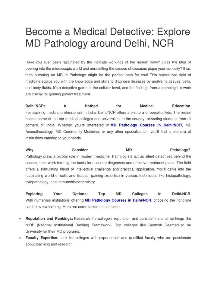 become a medical detective explore md pathology