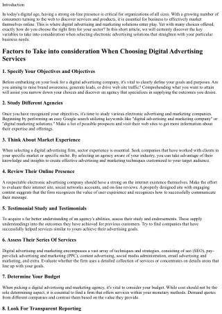 Exactly how to Select the Right Digital Advertising And Marketing Services for Y