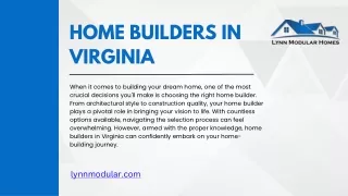 Lynn Modular - Home Builders in Virginia