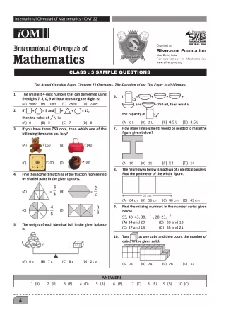 international olympiad of mathematics iom 22