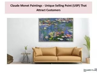 claude monet paintings unique selling point usp that attract customers