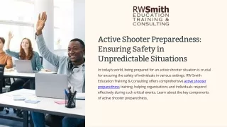 Active Shooter Preparedness Ensuring Safety in Unpredictable Situations