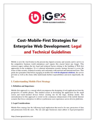 Mobile-First Strategies for Enterprise Web Development Legal and Technical Guidelines