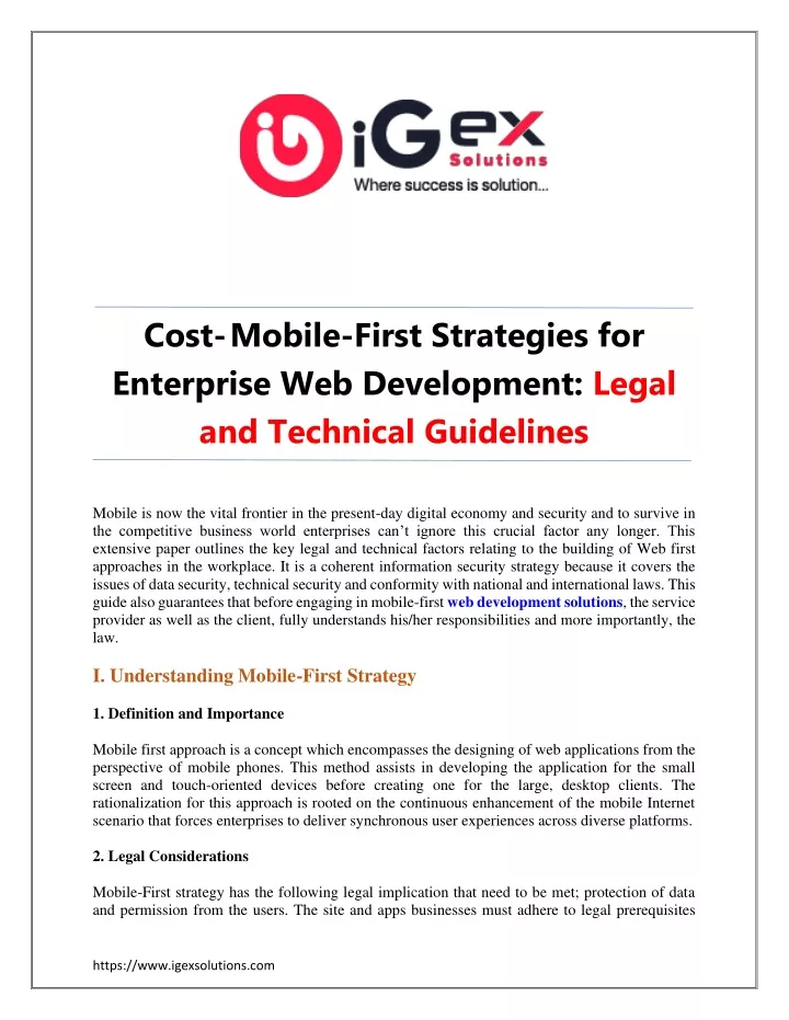 cost mobile first strategies for enterprise