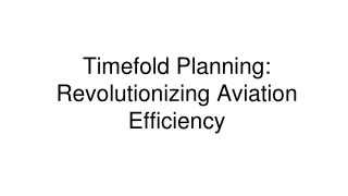 timefold planning revolutionizing aviation efficiency