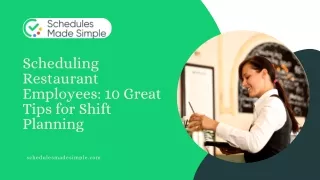 Scheduling Restaurant Employees 10 Great Tips for Shift Planning