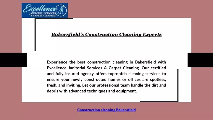 bakersfield s construction cleaning experts