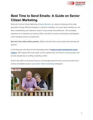 Best Time to Send Emails_ A Guide on Senior Citizen Marketing