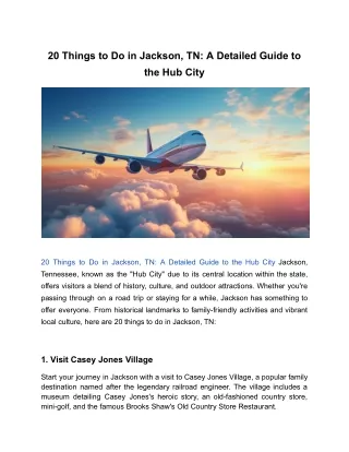 20 Things to Do in Jackson, TN: A Detailed Guide to the Hub City