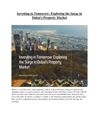 investing in tomorrow exploring the surge