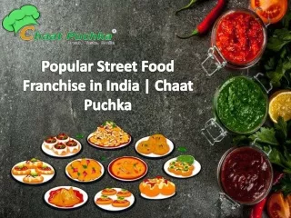 Popular Street Food Franchise In India - Chaat Puchka