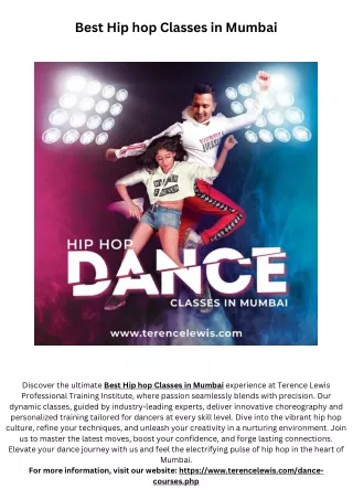 Hip hop Classes in Mumbai