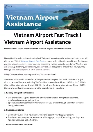 Vietnam Airport Fast Track