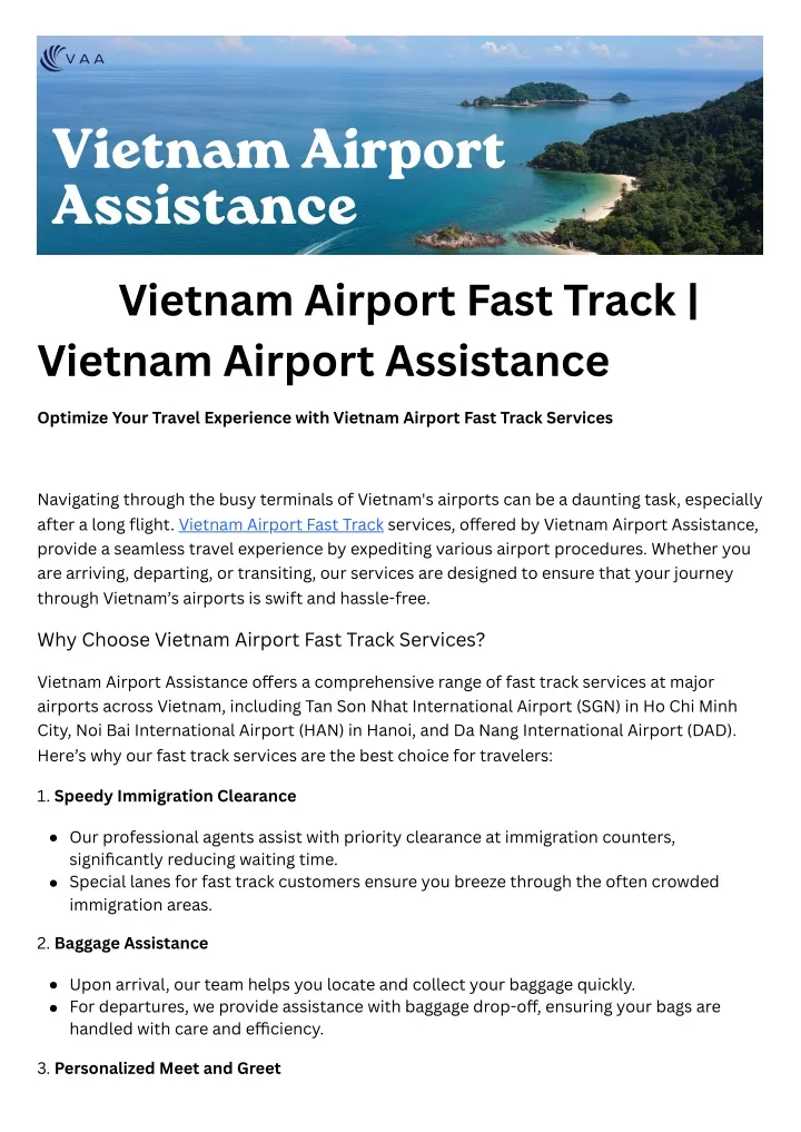 vietnam airport assistance