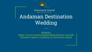 Andaman Destination Wedding