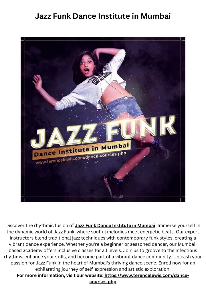 jazz funk dance institute in mumbai