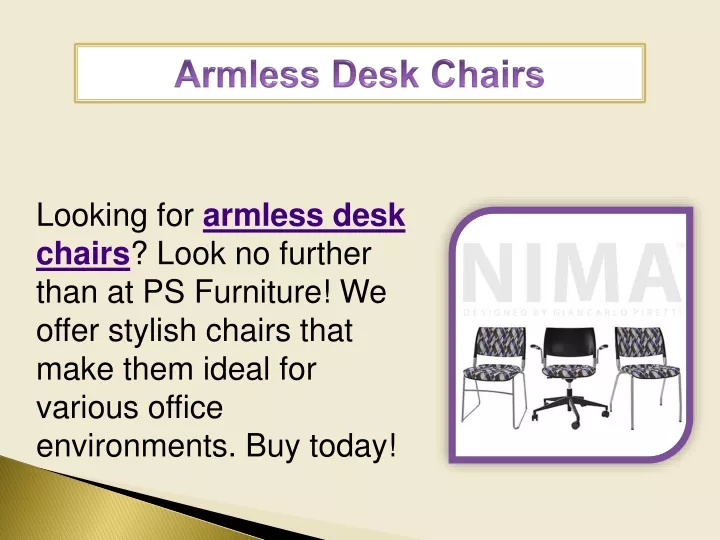 armless desk chairs