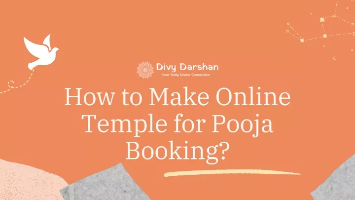 how to make online temple for pooja booking