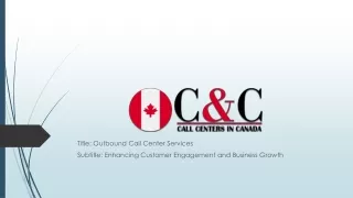 title outbound call center services subtitle enhancing customer engagement and business growth