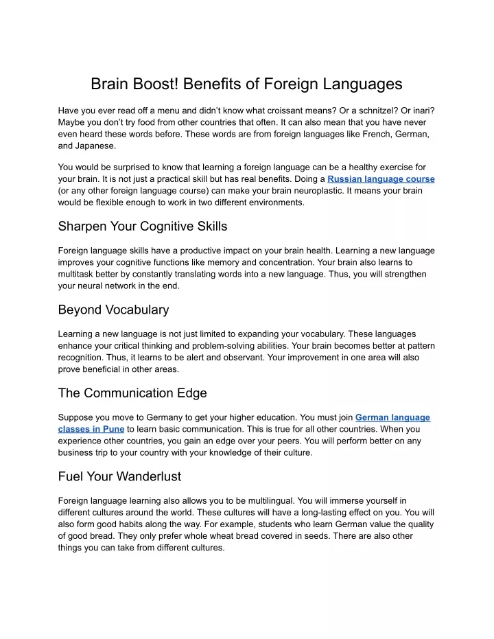 brain boost benefits of foreign languages