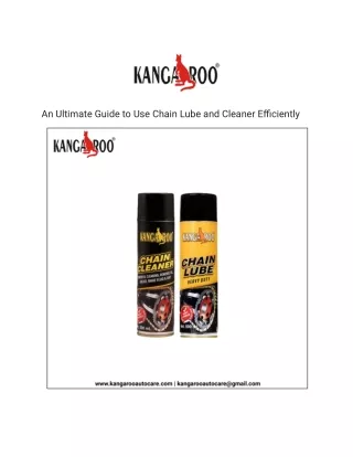 An Ultimate Guide to Use Chain Lube and Cleaner Efficiently