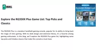 Explore the RG35XX Plus Game List: Top Picks and Classics