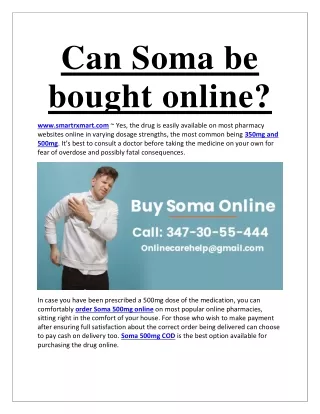 can soma be bought online