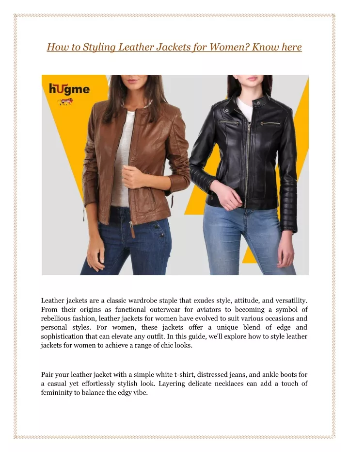 how to styling leather jackets for women know here